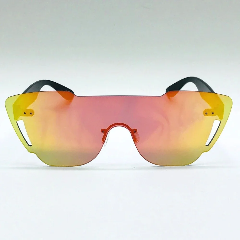Shield Sunglasses Multi Mirrored Lens Visor Futuristic Fashion Sun Glasses Gafas